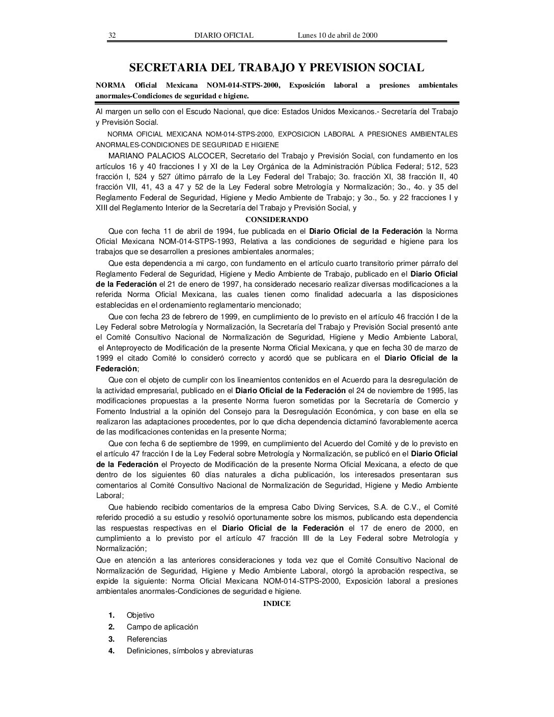 NOM-014-STPS-2000