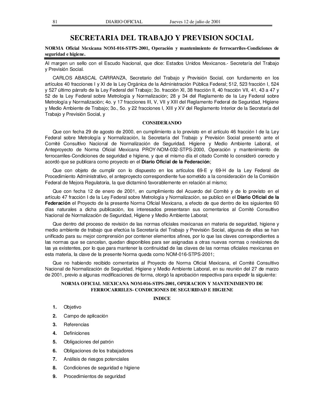 NOM-016-STPS-2001