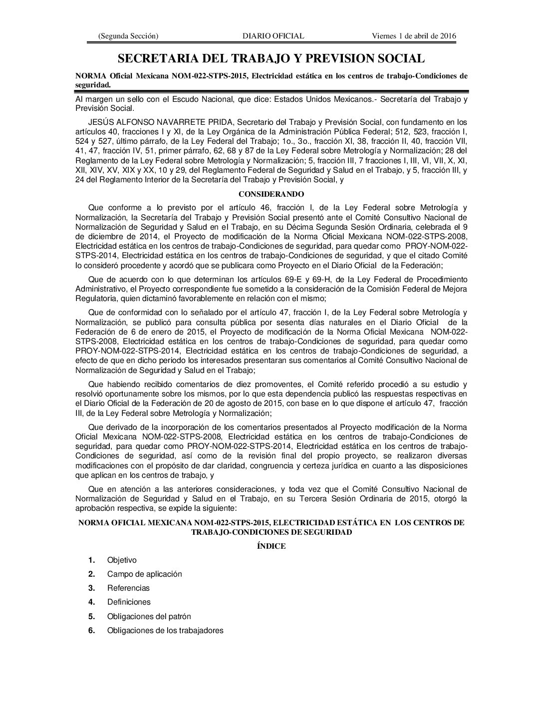 NOM-022-STPS-2015